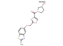 (3R)-1-[(2-{[(2-methyl-1,3-benzothiazol-5-yl)oxy]methyl}-1,3-oxazol-4-yl)carbonyl]pyrrolidin-3-ol
