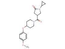 1-cyclopropyl-4-{[4-(4-methoxyphenoxy)-1-piperidinyl]carbonyl}-2-pyrrolidinone