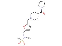 N-methyl-N-[(5-{[4-(1-pyrrolidinylcarbonyl)-1-piperidinyl]methyl}-2-furyl)methyl]methanesulfonamide
