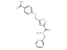 5-[(4-acetylphenoxy)methyl]-N-methyl-N-(2-pyridinylmethyl)-3-isoxazolecarboxamide