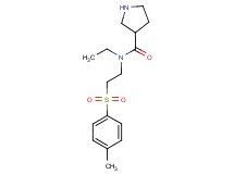 N-ethyl-N-{2-[(4-methylphenyl)sulfonyl]ethyl}pyrrolidine-3-carboxamide