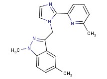 1,5-dimethyl-3-{[2-(6-methylpyridin-2-yl)-1H-imidazol-1-yl]methyl}-1H-indazole