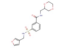 N-(1,4-dioxan-2-ylmethyl)-3-{[(3-furylmethyl)amino]sulfonyl}benzamide