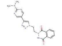 2-(2-{4-[2-(dimethylamino)pyrimidin-5-yl]-1H-1,2,3-triazol-1-yl}ethyl)-2,3-dihydrophthalazine-1,4-dione