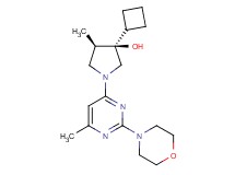 (3R*,4R*)-3-cyclobutyl-4-methyl-1-[6-methyl-2-(4-morpholinyl)-4-pyrimidinyl]-3-pyrrolidinol