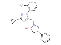 1-{[3-cyclopropyl-1-(3-methylpyridin-4-yl)-1H-1,2,4-triazol-5-yl]methyl}-4-phenylpyrrolidin-2-one