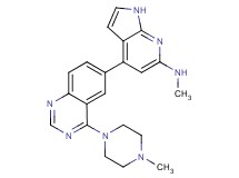 N-methyl-4-[4-(4-methylpiperazin-1-yl)quinazolin-6-yl]-1H-pyrrolo[2,3-b]pyridin-6-amine