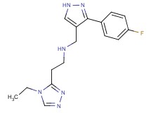 2-(4-ethyl-4H-1,2,4-triazol-3-yl)-N-{[3-(4-fluorophenyl)-1H-pyrazol-4-yl]methyl}ethanamine