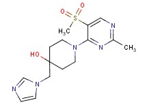 4-(1H-imidazol-1-ylmethyl)-1-[2-methyl-5-(methylsulfonyl)pyrimidin-4-yl]piperidin-4-ol