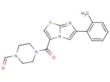 4-{[6-(2-methylphenyl)imidazo[2,1-b][1,3]thiazol-3-yl]carbonyl}-1-piperazinecarbaldehyde