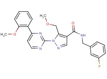 N-(3-fluorobenzyl)-5-(methoxymethyl)-1-[4-(2-methoxyphenyl)-2-pyrimidinyl]-1H-pyrazole-4-carboxamide
