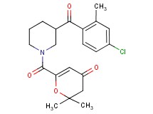 6-{[3-(4-chloro-2-methylbenzoyl)-1-piperidinyl]carbonyl}-2,2-dimethyl-2,3-dihydro-4H-pyran-4-one