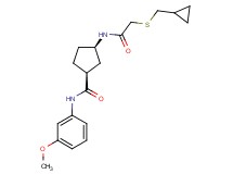 (1S*,3R*)-3-({[(cyclopropylmethyl)thio]acetyl}amino)-N-(3-methoxyphenyl)cyclopentanecarboxamide