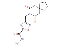 3-[(7,9-dioxo-8-azaspiro[4.5]dec-8-yl)methyl]-N-methyl-1,2,4-oxadiazole-5-carboxamide