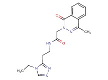 N-[2-(4-ethyl-4H-1,2,4-triazol-3-yl)ethyl]-2-(4-methyl-1-oxo-2(1H)-phthalazinyl)acetamide