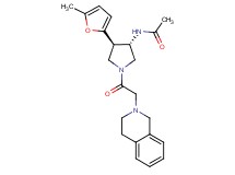 N-[(3S*,4R*)-1-(3,4-dihydroisoquinolin-2(1H)-ylacetyl)-4-(5-methyl-2-furyl)pyrrolidin-3-yl]acetamide