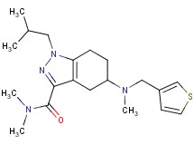 1-isobutyl-N,N-dimethyl-5-[methyl(3-thienylmethyl)amino]-4,5,6,7-tetrahydro-1H-indazole-3-carboxamide