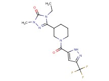 4-ethyl-2-methyl-5-(1-{[3-(trifluoromethyl)-1H-pyrazol-5-yl]carbonyl}piperidin-3-yl)-2,4-dihydro-3H-1,2,4-triazol-3-one