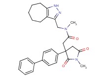 2-[3-(4-biphenylyl)-1-methyl-2,5-dioxo-3-pyrrolidinyl]-N-(1,4,5,6,7,8-hexahydrocyclohepta[c]pyrazol-3-ylmethyl)-N-methylacetamide
