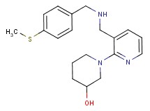 1-[3-({[4-(methylthio)benzyl]amino}methyl)-2-pyridinyl]-3-piperidinol