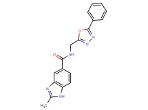2-methyl-N-[(5-phenyl-1,3,4-oxadiazol-2-yl)methyl]-1H-benzimidazole-5-carboxamide