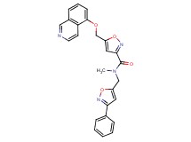 5-[(5-isoquinolinyloxy)methyl]-N-methyl-N-[(3-phenyl-5-isoxazolyl)methyl]-3-isoxazolecarboxamide
