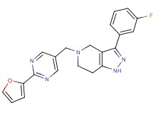 3-(3-fluorophenyl)-5-{[2-(2-furyl)-5-pyrimidinyl]methyl}-4,5,6,7-tetrahydro-1H-pyrazolo[4,3-c]pyridine