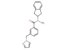 N-(2,3-dihydro-1H-inden-2-yl)-N-methyl-3-(1H-pyrazol-1-ylmethyl)benzamide