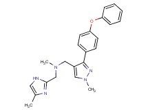 N-methyl-1-(4-methyl-1H-imidazol-2-yl)-N-{[1-methyl-3-(4-phenoxyphenyl)-1H-pyrazol-4-yl]methyl}methanamine