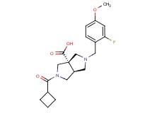 (3aS*,6aS*)-2-(cyclobutylcarbonyl)-5-(2-fluoro-4-methoxybenzyl)hexahydropyrrolo[3,4-c]pyrrole-3a(1H)-carboxylic acid