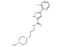 3-(2-fluorophenyl)-N-[3-(4-methyl-1-piperazinyl)propyl]-1H-pyrazole-5-carboxamide
