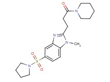 1-methyl-2-(3-oxo-3-piperidin-1-ylpropyl)-5-(pyrrolidin-1-ylsulfonyl)-1H-benzimidazole