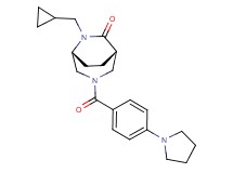 (1S*,5R*)-6-(cyclopropylmethyl)-3-[4-(1-pyrrolidinyl)benzoyl]-3,6-diazabicyclo[3.2.2]nonan-7-one