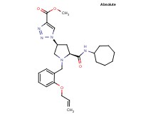 methyl 1-{(3S,5S)-1-[2-(allyloxy)benzyl]-5-[(cycloheptylamino)carbonyl]-3-pyrrolidinyl}-1H-1,2,3-triazole-4-carboxylate