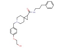 6-[4-(2-hydroxyethoxy)benzyl]-N-(3-phenylpropyl)-6-azaspiro[2.5]octane-1-carboxamide