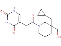 5-{2-[3-(cyclopropylmethyl)-3-(hydroxymethyl)-1-piperidinyl]-2-oxoethyl}-2,4(1H,3H)-pyrimidinedione