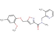 5-[(2-methoxy-4-methylphenoxy)methyl]-N-methyl-N-[(3-methylpyridin-2-yl)methyl]isoxazole-3-carboxamide