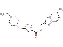 5-[(4-ethylpiperazin-1-yl)methyl]-N-[(6-methylimidazo[1,2-a]pyridin-2-yl)methyl]isoxazole-3-carboxamide