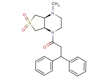 (4aS*,7aR*)-1-(3,3-diphenylpropanoyl)-4-methyloctahydrothieno[3,4-b]pyrazine 6,6-dioxide