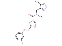 2-[(3-fluorophenoxy)methyl]-N-methyl-N-[(4-methyl-1,2,5-oxadiazol-3-yl)methyl]-1,3-oxazole-4-carboxamide