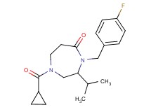 1-(cyclopropylcarbonyl)-4-(4-fluorobenzyl)-3-isopropyl-1,4-diazepan-5-one