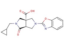 (3aS*,6aS*)-5-(1,3-benzoxazol-2-yl)-2-(cyclopropylmethyl)-1-oxohexahydropyrrolo[3,4-c]pyrrole-3a(1H)-carboxylic acid