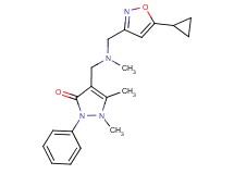 4-{[[(5-cyclopropylisoxazol-3-yl)methyl](methyl)amino]methyl}-1,5-dimethyl-2-phenyl-1,2-dihydro-3H-pyrazol-3-one