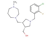 {(3R*,4S*)-1-(3-chloro-2-fluorobenzyl)-4-[(4-methyl-1,4-diazepan-1-yl)methyl]pyrrolidin-3-yl}methanol