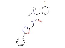 2-(dimethylamino)-2-(3-fluorophenyl)-N-[(5-phenyl-1,3,4-oxadiazol-2-yl)methyl]acetamide
