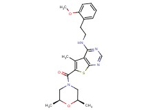 6-{[(2R*,6S*)-2,6-dimethyl-4-morpholinyl]carbonyl}-N-[2-(2-methoxyphenyl)ethyl]-5-methylthieno[2,3-d]pyrimidin-4-amine