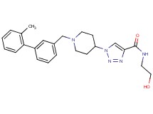 N-(2-hydroxyethyl)-1-{1-[(2'-methyl-3-biphenylyl)methyl]-4-piperidinyl}-1H-1,2,3-triazole-4-carboxamide