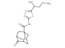N-[5-(1-methylbutyl)-1,3,4-thiadiazol-2-yl]-4-oxoadamantane-1-carboxamide