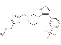 1-{[5-(methoxymethyl)-2-furyl]methyl}-3-{4-[3-(trifluoromethyl)phenyl]-1H-pyrazol-5-yl}piperidine