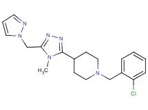1-(2-chlorobenzyl)-4-[4-methyl-5-(1H-pyrazol-1-ylmethyl)-4H-1,2,4-triazol-3-yl]piperidine